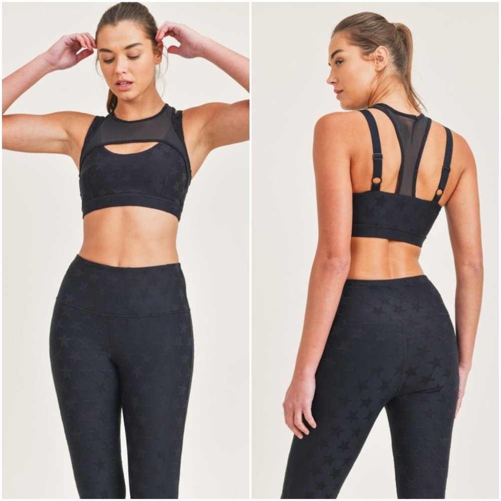 BRAND NEW STAR TEXTURED HIGH-WAISTED LEGGINGS. GREAT QUALITY
